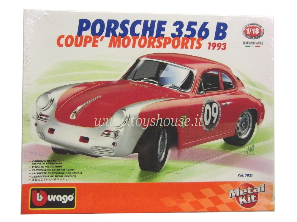 Bburago scala 1:18 articolo 7021 Kit Collection Porsche 356 B Coupé Motorsports