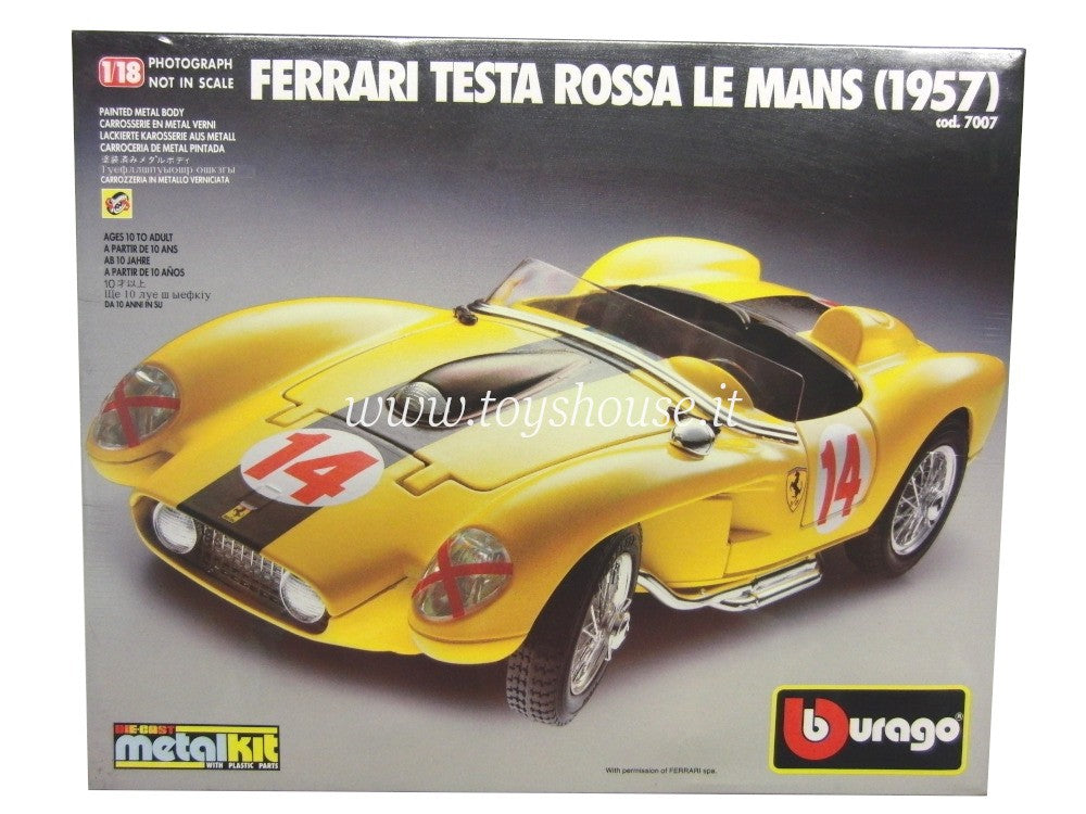 Bburago 1:18 scale item 7007 Kit Collection Ferrari Testa Rossa Le Mans