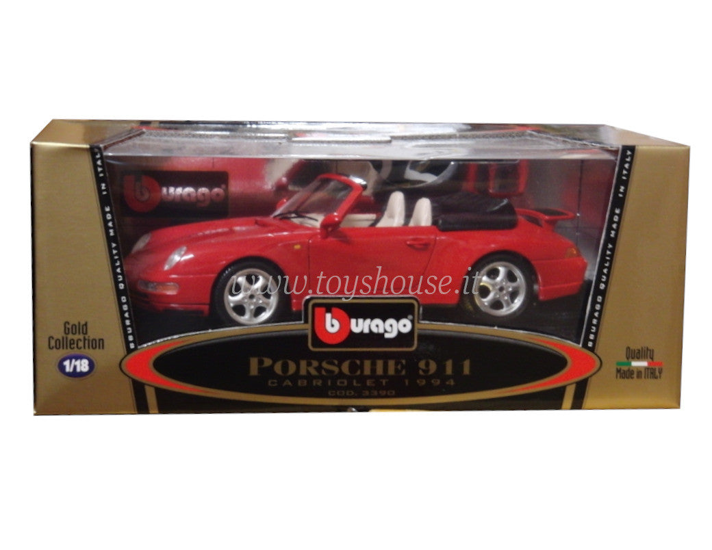 Bburago 1:18 scale item 3390 Gold Collection Porsche 911 Cabriolet