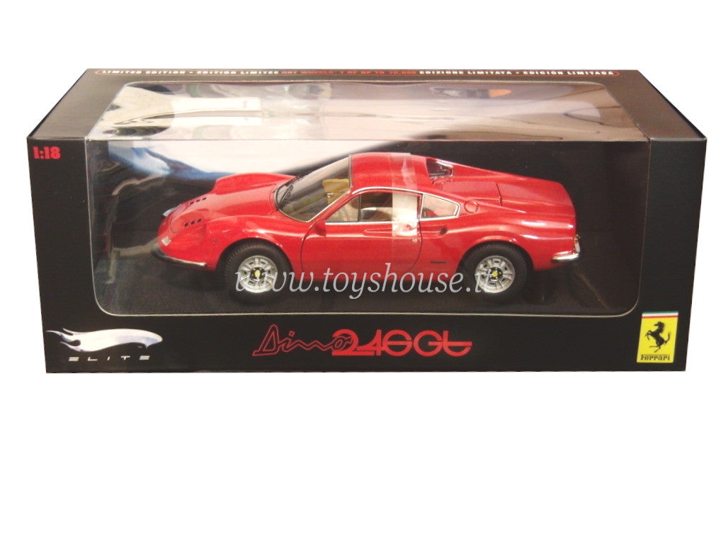 The 4 Dino 246 GT Hot Wheels Elite 1:18 The 4 Dino 246 GT Hot Wheels Elite 1:18