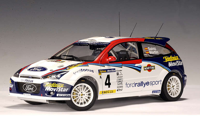 AUTOart scala 1:18 articolo 80211 Racing Division Ford Focus WRC Rally Catalunya 2002