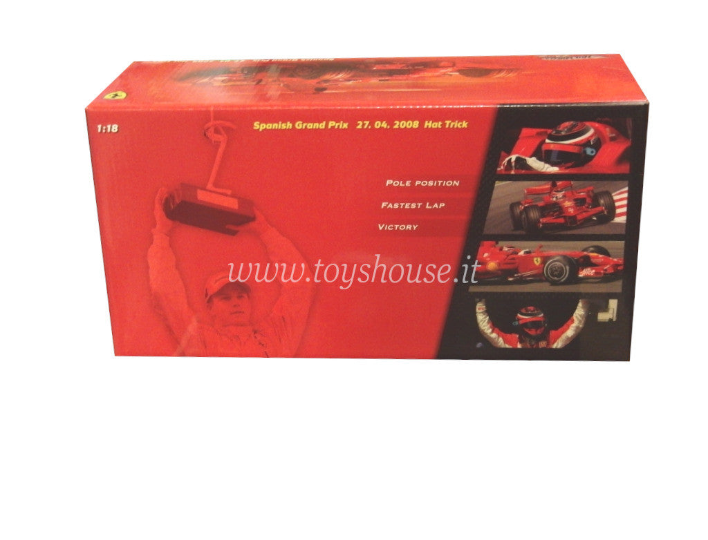 Hot Wheels 1:18 scale item L8780 Racing Ferrari F2008 Raikkonen 2008 (The Perfect Race GP Spain) Limited Edition 3333 pcs