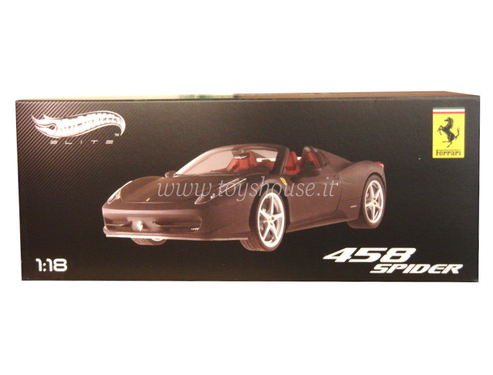 Hot Wheels scala 1:18 articolo X5485 Elite Ferrari 458 Italia Spider Ed.Lim. 5000 pz