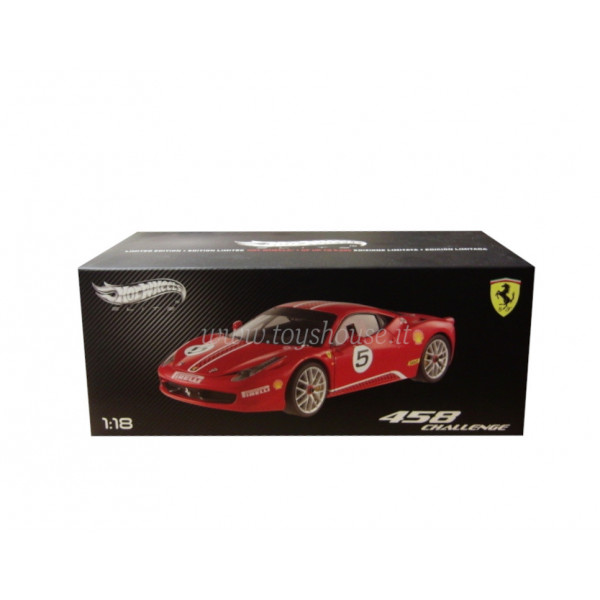 Hot Wheels 1:18 scale item X5486 Elite Ferrari 458 Challenge Lim.Ed. 5000 pcs