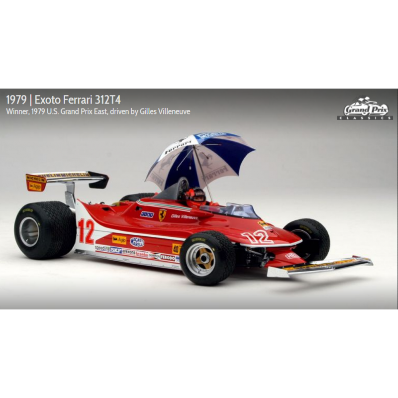 Exoto 1:18 scale item GPC97075 Grand Prix Classics Collection Ferrari 312T4 - Gilles Villeneuve