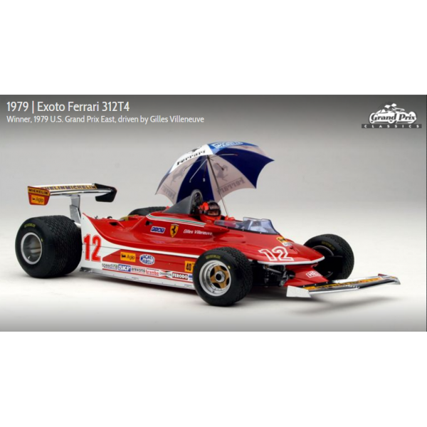 Exoto 1:18 scale item GPC97075 Grand Prix Classics Collection Ferrari 312T4 - Gilles Villeneuve