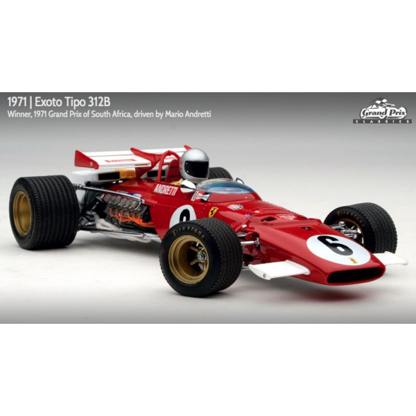Exoto 1:18 scale item GPC97061 Grand Prix Classics Collection Ferrari 312B - Mario Andretti
