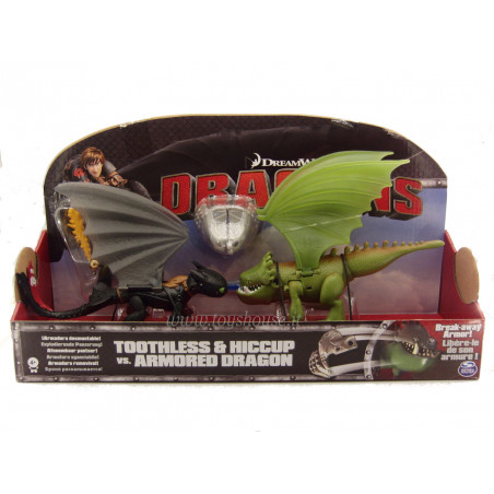 How to Train Your Dragon Hiccup & Toothless vs Armored Dragon Spin Master Action Figure