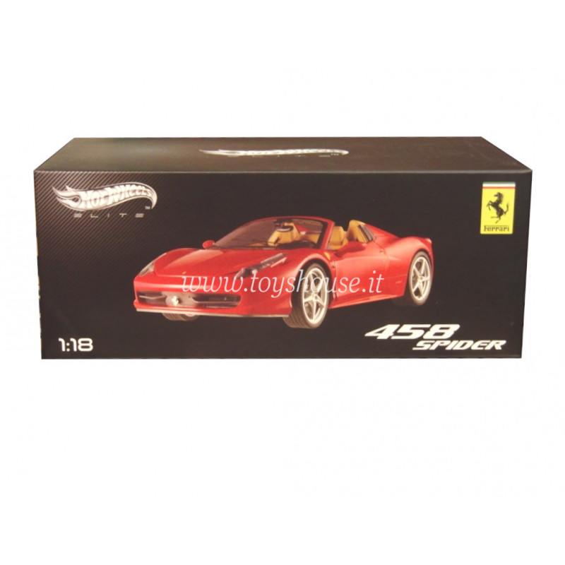 Hot Wheels 1:18 scale item BCJ89 Elite Ferrari 458 Italia Spider