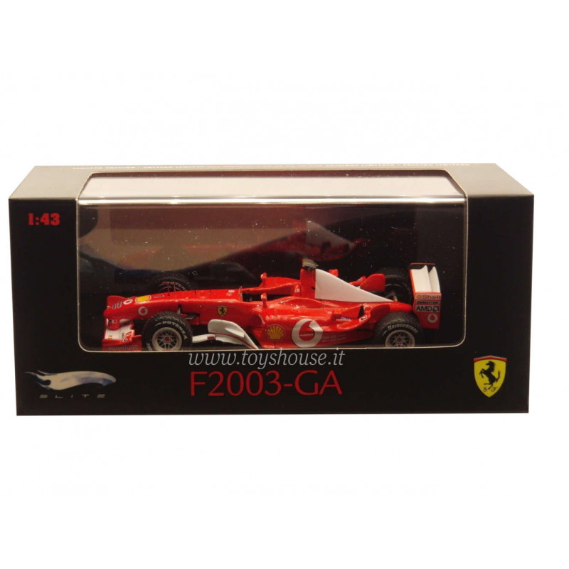 Hot Wheels 1:43 scale item P9944 Elite Ferrari F-2003 GA Schumacher 2003 (World Champion) Lim.Ed. 10000 pcs