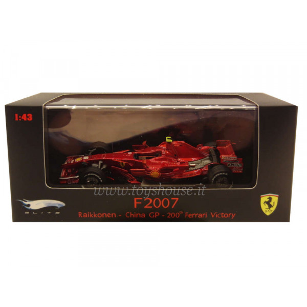 Hot Wheels 1:43 scale item N5604 Elite Ferrari F2007 Raikkonen 2007 (200th Victory GP China) Lim.Ed. 10000 pcs