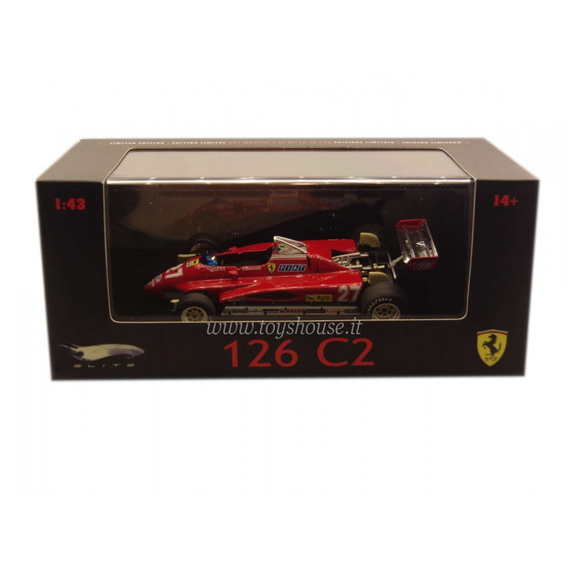 Hot Wheels 1:43 scale item N5580 Elite Ferrari 126 C2 Villeneuve 1982 (GP Imola) Lim.Ed. 10000 pcs