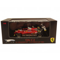 Hot Wheels scala 1:43 articolo T6268 Elite Ferrari 126 C2 Villeneuve 1982 (GP USA Ovest) Ed.Lim. 5000 pz