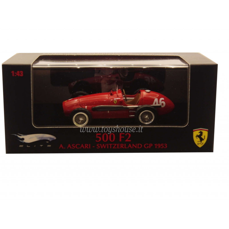 Hot Wheels 1:43 scale item T6275 Elite Ferrari 500 F2 Ascari 1952 (GP Switzerland) Lim.Ed. 5000 pcs