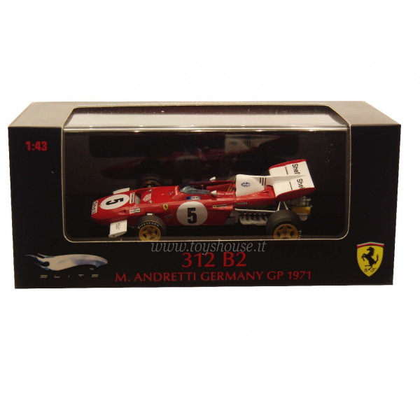 Hot Wheels scala 1:43 articolo T6938 Elite Ferrari 312B2 Andretti 1971 (GP Germania) Ed.Lim. 5000 pz