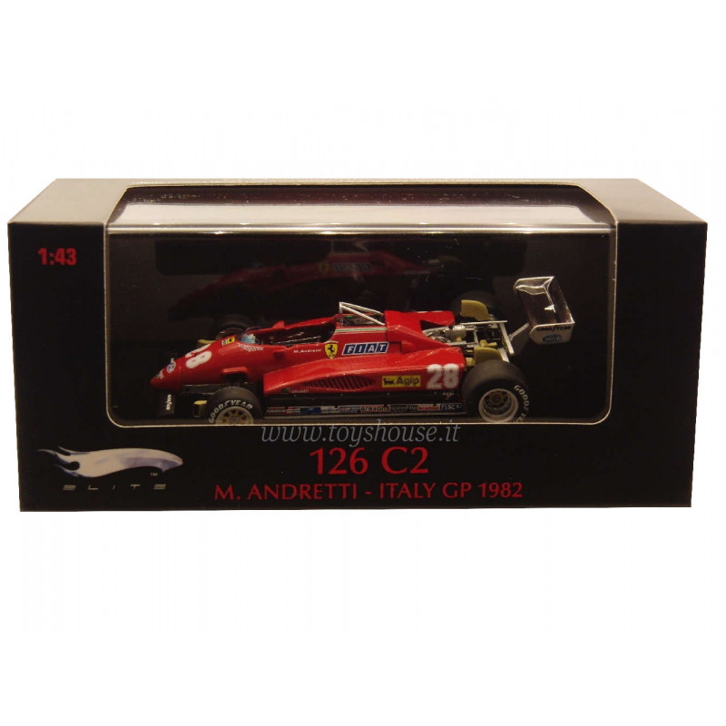 Hot Wheels 1:43 scale item T6939 Elite Ferrari 126 C2 Andretti 1982 (GP Italy) Lim.Ed. 5000 pcs