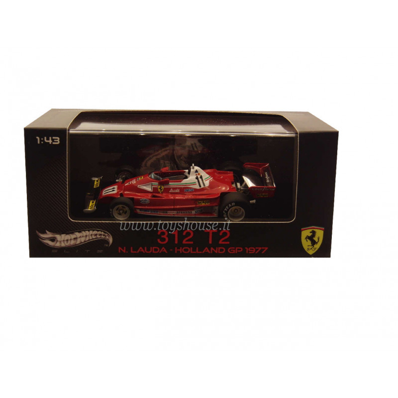 Hot Wheels scala 1:43 articolo W1186 Elite Ferrari 312 T2 Lauda 1977 (GP Olanda) Ed.Lim. 5000 pz