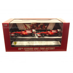 Hot Wheels 1:43 scale item V7423 Racing Ferrari F10 Alonso & Massa 2010 (80th One-Two Victory GP Bahrain) Lim.Ed. 3580 pcs