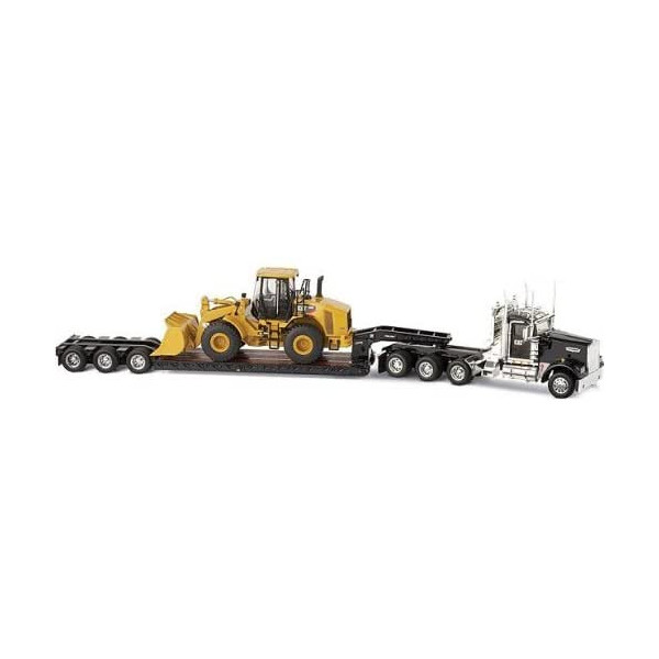 Norscot CAT scala 1:50 articolo 55208 Kenworth W900 and Trial King Lowboy with CAT 950H Wheel Loader