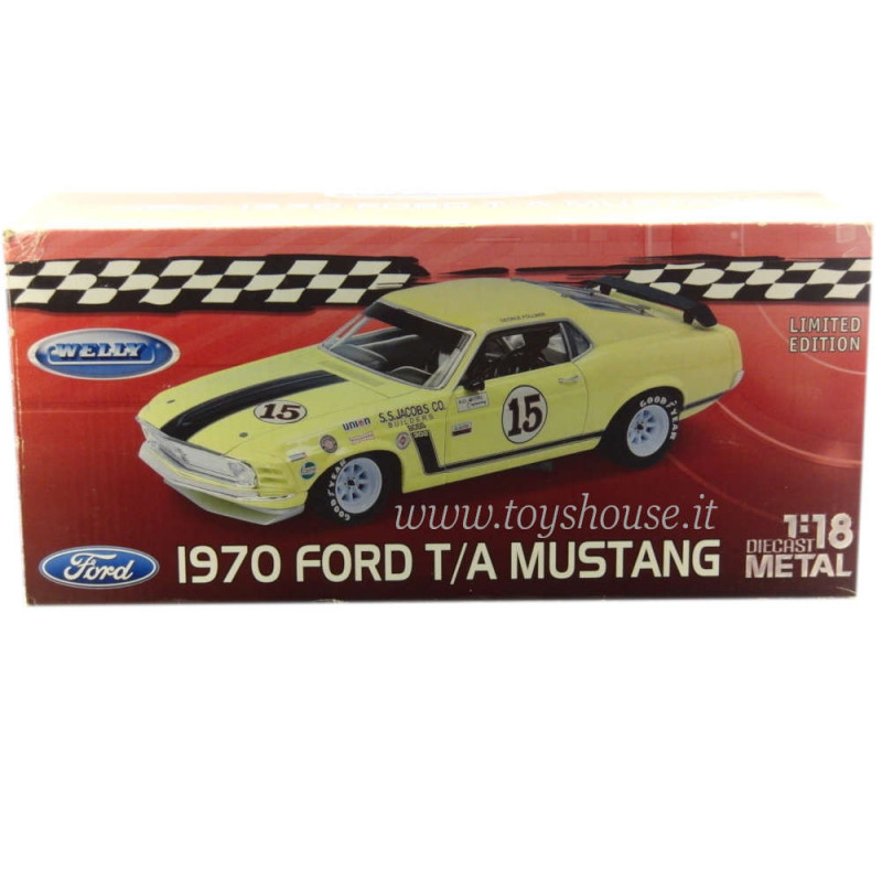 Welly scala 1:18 articolo 12527MB Ford Mustang Boss 302 n.15 1970