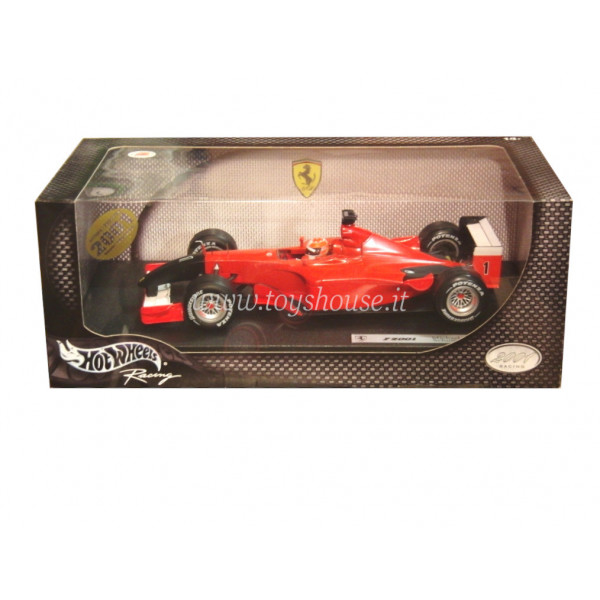 Hot Wheels scala 1:18 articolo 50202 Racing Ferrari F2001 Schumacher 2001 (No Decals GP Monza 9/11 Musetto Nero)