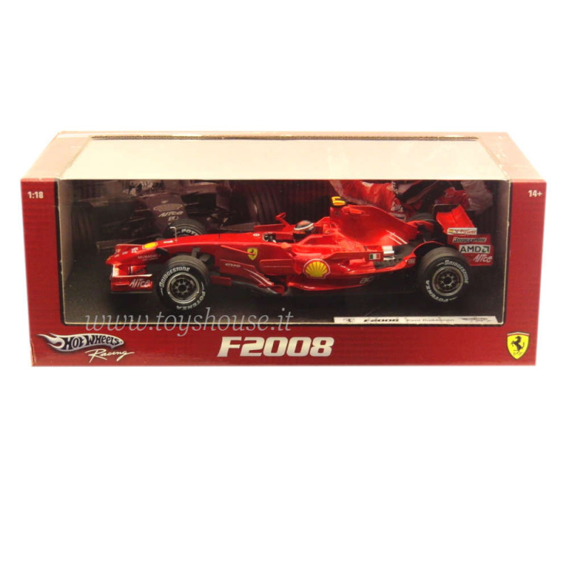 Hot Wheels 1:18 scale item L8781 Racing Ferrari F2008 Raikkonen 2008