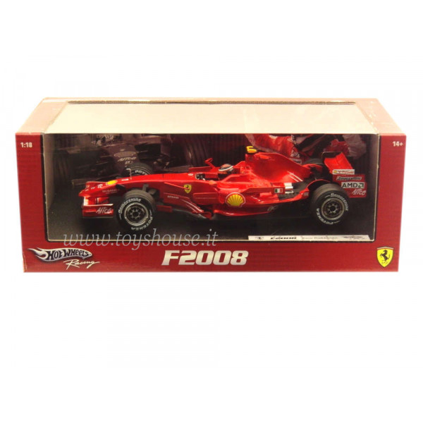 Hot Wheels 1:18 scale item L8781 Racing Ferrari F2008 Raikkonen 2008