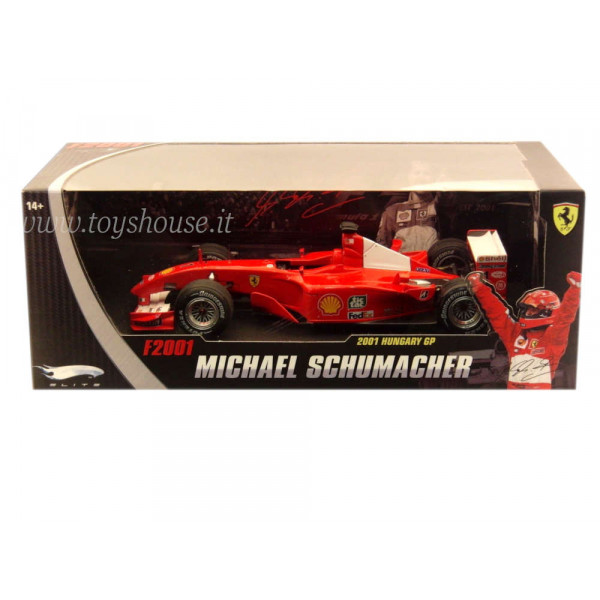 Hot Wheels 1:18 scale item N2075 Elite Ferrari F2001 Schumacher 2001 (Winner GP Hungary) Lim.Ed. 5555 pcs