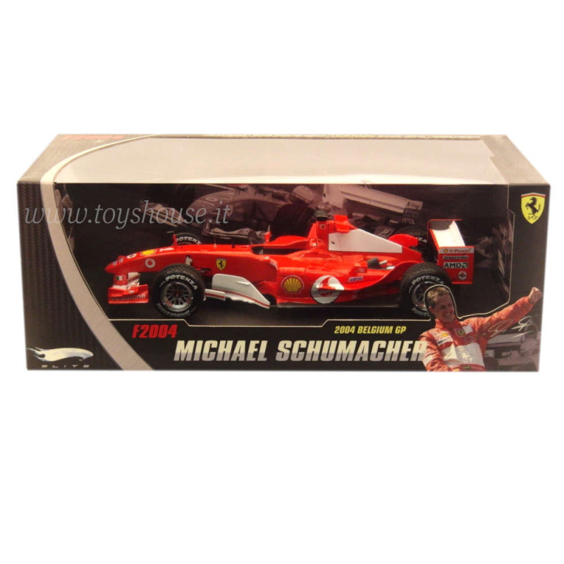 Hot Wheels 1:18 scale item N2078 Elite Ferrari F2004 Schumacher 2004 (GP Belgium) Lim.Ed. 5555 pcs