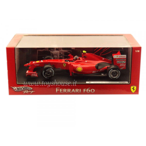 Hot Wheels 1:18 scale item P9965 Racing Ferrari F60 Raikkonen 2009