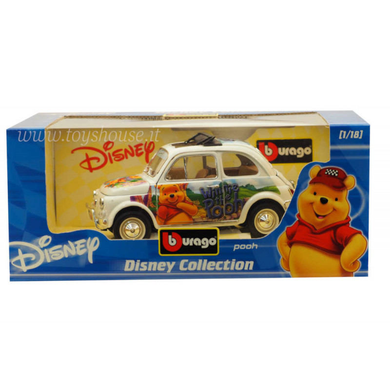 Bburago scala 1:18 articolo 2016 Disney Collection Fiat 500 Winnie The Pooh