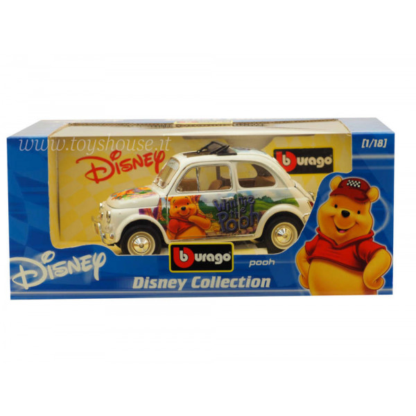 Bburago scala 1:18 articolo 2016 Disney Collection Fiat 500 Winnie The Pooh