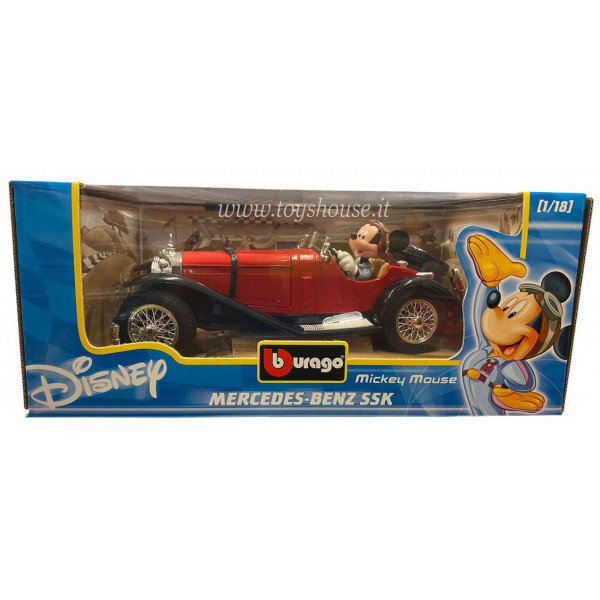 Bburago scala 1:18 articolo 2101 Disney Collection Mercedes Benz SSK Mickey Mouse