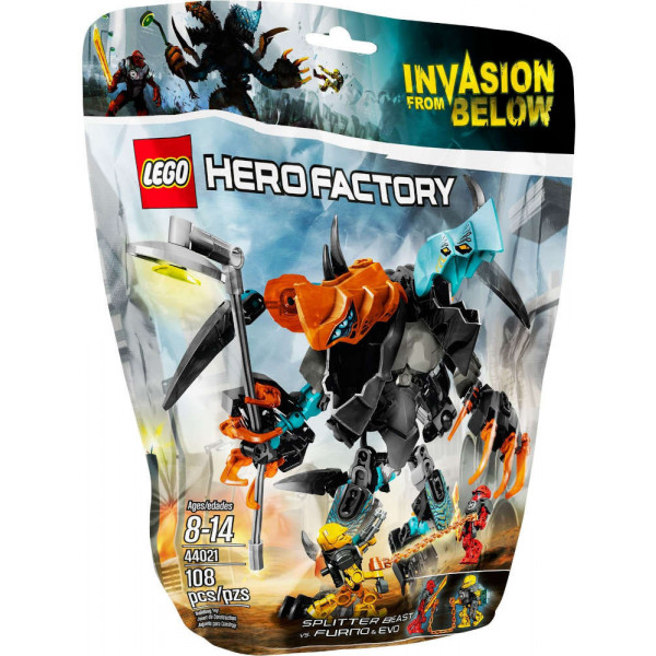 Lego Hero Factory 44021 Splitter Beast contro Furno e Evo