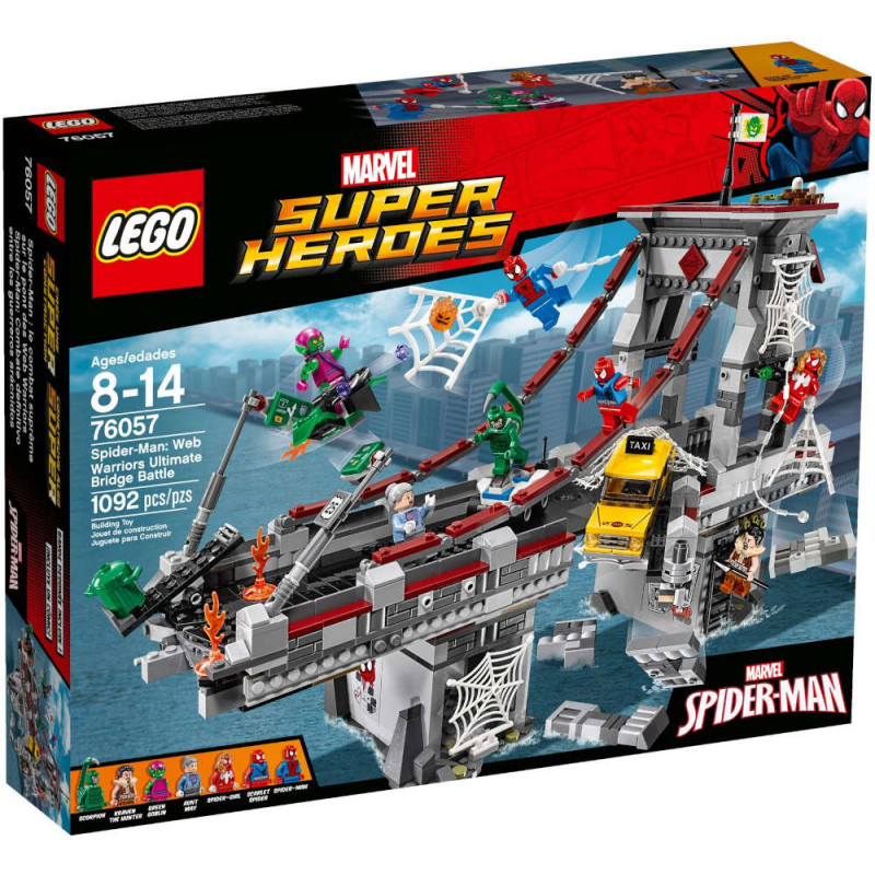 Lego Marvel Super Heroes 76057 SpiderMan - La Battaglia sul Ponte dei Web Warriors