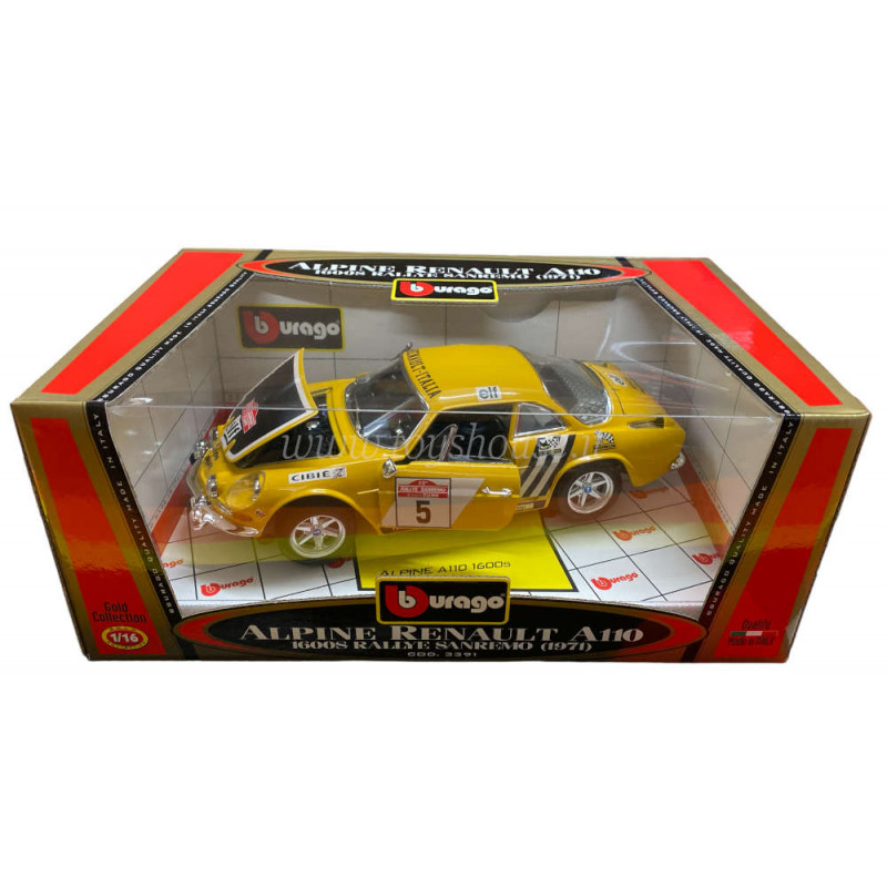 Bburago 1:16 scale item 3391 Gold Collection Alpine A110 1600S Rally Sanremo n.5 1971