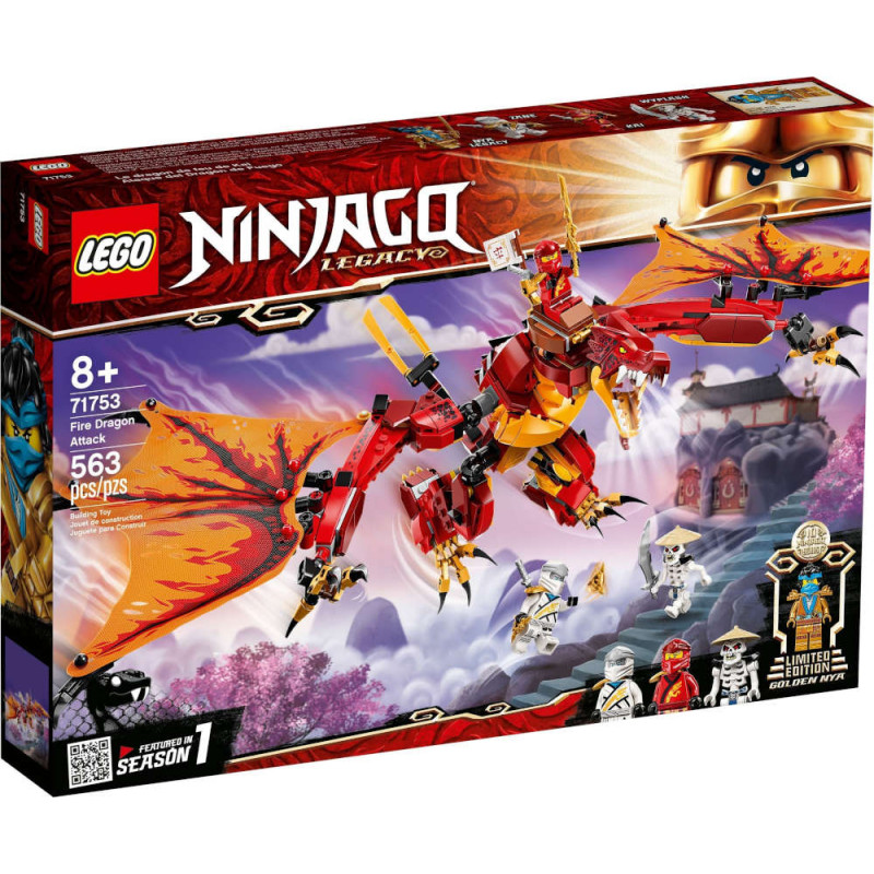 Lego Ninjago 71753 L'Attacco Del Dragone Del Fuoco