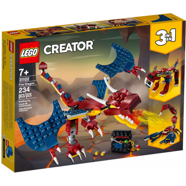 Lego Creator 3in1 31102 Drago Del Fuoco