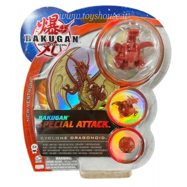 Bakugan Battle Brawlers Special Attack Cyclone Dragonoid Red Spin Master Action Figure
