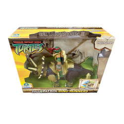 Teenage Mutant Ninja Turtles Paleo Patrol Dino Runners Triceratops & Raphael Giochi Preziosi Action Figure