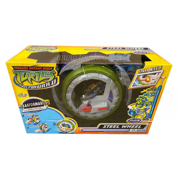Teenage Mutant Ninja Turtles Fast Forward Steel Wheel & Donatello Giochi Preziosi Action Figure