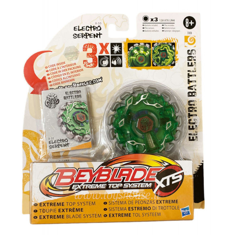 Beyblade Electro Battlers Extreme Top System XTS Electro Serpent X-55 Hasbro