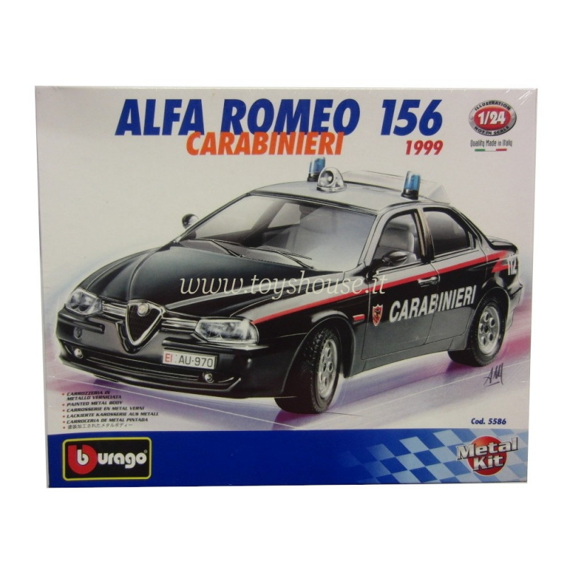 Bburago 1:24 scale item 5586 Bijoux Kit Alfa Romeo 156 Carabinieri