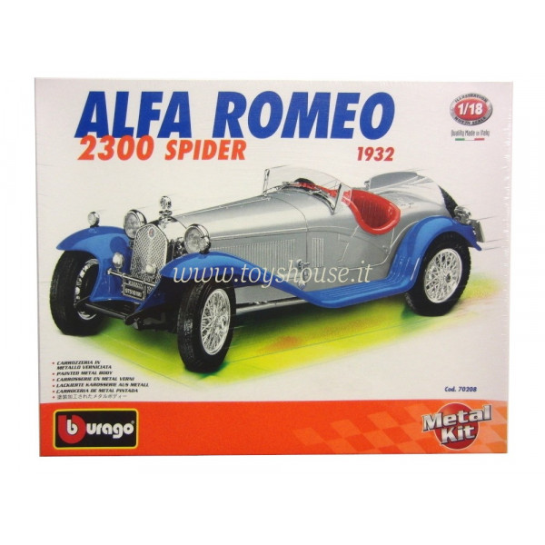 Bburago 1:18 scale item 70208 Kit Collection Alfa Romeo 2300 Spider