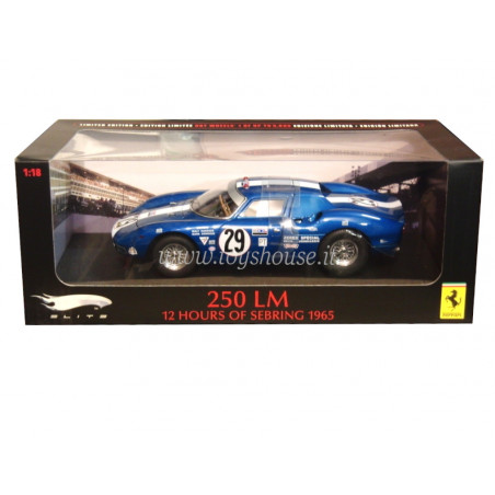 Hot Wheels scala 1:18 articolo T6262 Elite Ferrari 250 LM 1965 (12h of Sebring) Ed.Lim. 5000 pz