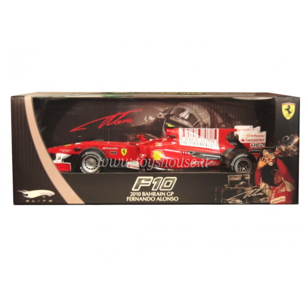 Hot Wheels scala 1:18 articolo T6257 Elite Ferrari F10 Alonso 2010 (Vince GP Bahrain) Ed.Lim. 5000 pz