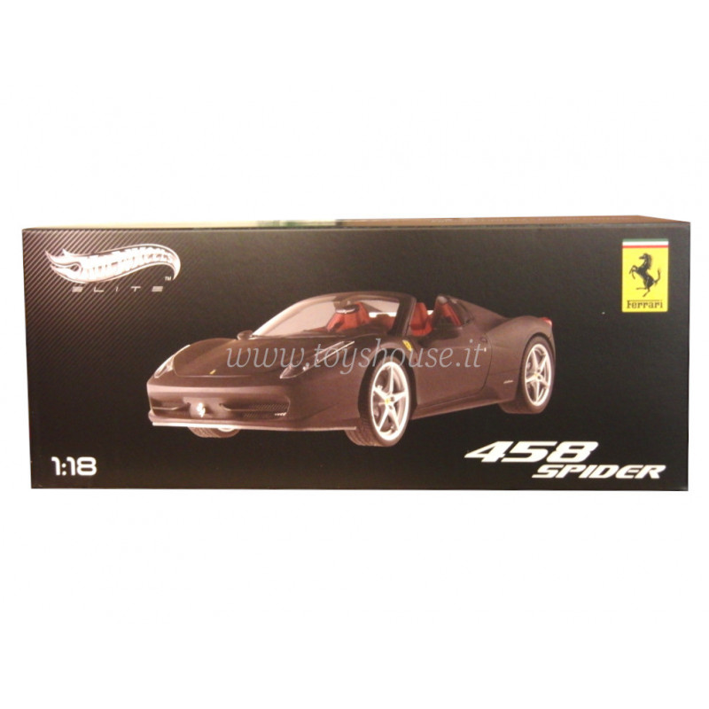 Hot Wheels 1:18 scale item X5485 Elite Ferrari 458 Italia Spider Lim.Ed. 5000 pcs