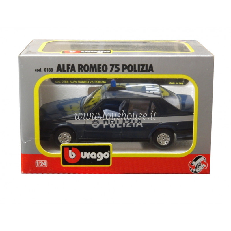 Bburago 1:24 scale item 0188 Super Collection Alfa Romeo 75 Polizia