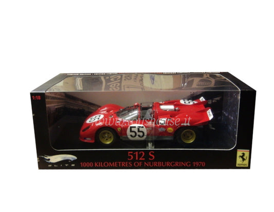 Hot Wheels scala 1:18 articolo T6259 Elite Ferrari 512 S 1970 (1000 Km of Nurgburgring) Ed.Lim. 5000 pz