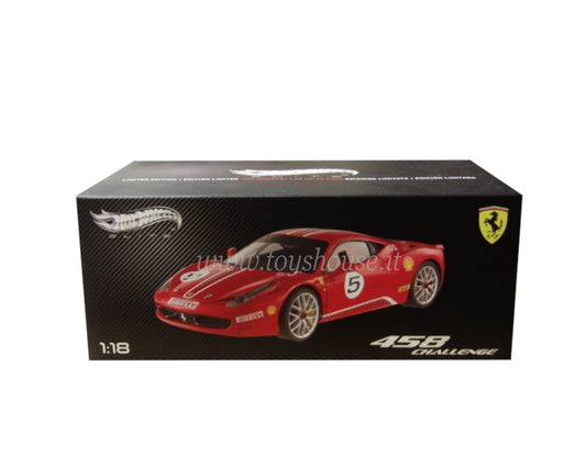 Hot Wheels scala 1:18 articolo X5486 Elite Ferrari 458 Challenge Ed.Lim. 5000 pz